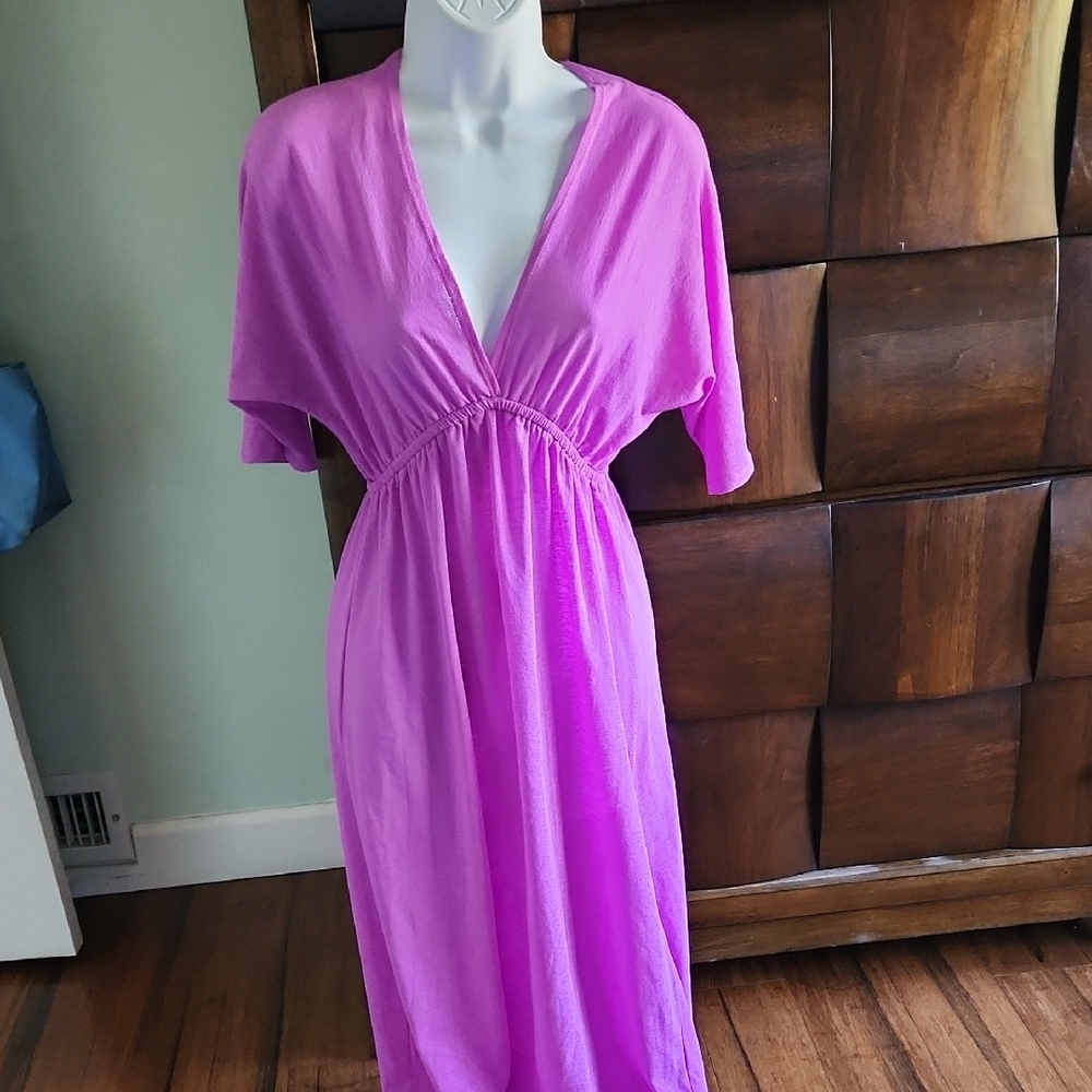 Vibrant Purple Maxi Dress / Swimsuit Cover Up